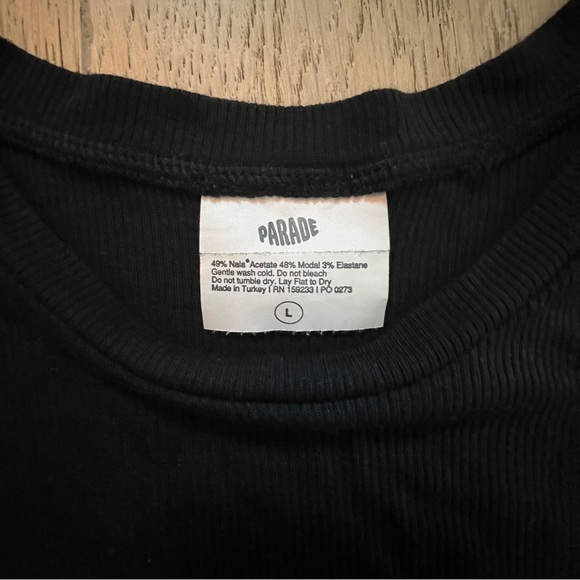 Black Ribbed Baby Tee - Picture 4 of 4